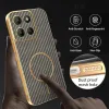 Phonesta Luxury Carbon Fiber Back Cover hoesje met MagSafe voor Motorola Moto G17/G17 Power/G15/G15 Power - Bruin 7