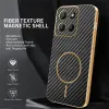 Phonesta Luxury Carbon Fiber Back Cover hoesje met MagSafe voor Motorola Moto G17/G17 Power/G15/G15 Power - Zwart 3