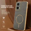 Phonesta Luxury Carbon Fiber Back Cover hoesje met MagSafe voor Motorola Moto G35 - Bruin 2
