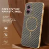 Phonesta Luxury Carbon Fiber Back Cover hoesje met MagSafe voor Motorola Moto G55 - Bruin 2