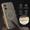 Phonesta Luxury Carbon Fiber Back Cover hoesje met MagSafe voor Motorola Moto G55 - Bruin 6