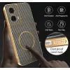 Phonesta Luxury Carbon Fiber Back Cover hoesje met MagSafe voor Motorola Moto G85 - Bruin 7