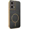 Phonesta Luxury Carbon Fiber Back Cover hoesje met MagSafe voor Motorola Moto G85 - Zwart
