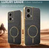 Phonesta Luxury Carbon Fiber Back Cover hoesje met MagSafe voor Motorola Moto G85 - Zwart 4