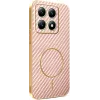 Phonesta Luxury Carbon Fiber Back Cover hoesje met MagSafe voor Xiaomi 14T - Roze 0