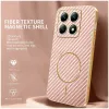Phonesta Luxury Carbon Fiber Back Cover hoesje met MagSafe voor Xiaomi 14T - Roze 1