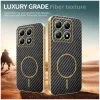 Phonesta Luxury Carbon Fiber Back Cover hoesje met MagSafe voor Xiaomi 14T - Zwart 3