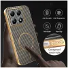Phonesta Luxury Carbon Fiber Back Cover hoesje met MagSafe voor Xiaomi 14T Pro - Bruin 5