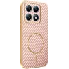 Phonesta Luxury Carbon Fiber Back Cover hoesje met MagSafe voor Xiaomi 14T Pro - Roze 0