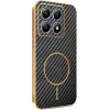 Phonesta Luxury Carbon Fiber Back Cover hoesje met MagSafe voor Xiaomi 14T Pro - Zwart 0