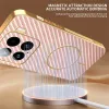Phonesta Luxury Carbon Fiber Back Cover hoesje met MagSafe voor Xiaomi 15 - Roze 1
