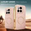Phonesta Luxury Carbon Fiber Back Cover hoesje met MagSafe voor Xiaomi 15 - Roze 4