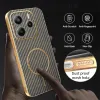 Phonesta Luxury Carbon Fiber Back Cover hoesje met MagSafe voor Xiaomi Redmi Note 14 5G - Bruin 6