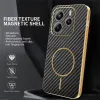 Phonesta Luxury Carbon Fiber Back Cover hoesje met MagSafe voor Xiaomi Redmi Note 14 5G - Zwart 2