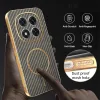 Phonesta Luxury Carbon Fiber Back Cover hoesje met MagSafe voor Xiaomi Redmi Note 14 Pro 5G / Xiaomi Poco X7 - Bruin 6