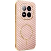 Phonesta Luxury Carbon Fiber Back Cover hoesje met MagSafe voor Xiaomi Redmi Note 14 Pro Plus - Roze 0