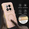 Phonesta Luxury Carbon Fiber Back Cover hoesje met MagSafe voor Xiaomi Redmi Note 14 Pro Plus - Roze 6
