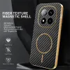 Phonesta Luxury Carbon Fiber Back Cover hoesje met MagSafe voor Xiaomi Redmi Note 14 Pro Plus - Zwart 2