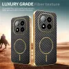 Phonesta Luxury Carbon Fiber Back Cover hoesje met MagSafe voor Xiaomi Redmi Note 14 Pro Plus - Zwart 4
