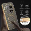 Phonesta Luxury Carbon Fiber Back Cover hoesje met MagSafe voor Xiaomi 15 Ultra - Bruin 6