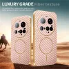 Phonesta Luxury Carbon Fiber Back Cover hoesje met MagSafe voor Xiaomi 15 Ultra - Roze 4