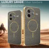 Phonesta Luxury Carbon Fiber Back Cover hoesje met MagSafe voor Xiaomi Poco F7 Pro - Bruin 3
