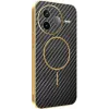 Phonesta Luxury Carbon Fiber Back Cover hoesje met MagSafe voor Xiaomi Poco F7 Pro - Zwart 0