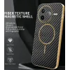 Phonesta Luxury Carbon Fiber Back Cover hoesje met MagSafe voor Xiaomi Poco F7 Pro - Zwart 1