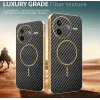 Phonesta Luxury Carbon Fiber Back Cover hoesje met MagSafe voor Xiaomi Poco F7 Pro - Zwart 3