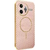 Phonesta Luxury Carbon Fiber Back Cover hoesje met MagSafe voor Xiaomi Poco F7 Ultra - Roze 0