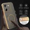 Phonesta Luxury Carbon Fiber Back Cover hoesje met MagSafe voor Xiaomi Poco M7 Pro - Bruin 6