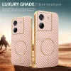 Phonesta Luxury Carbon Fiber Back Cover hoesje met MagSafe voor Xiaomi Poco M7 Pro - Roze 4