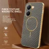 Phonesta Luxury Carbon Fiber Back Cover hoesje met MagSafe voor Xiaomi Poco X7 Pro - Bruin 2