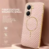 Phonesta Luxury Carbon Fiber Back Cover hoesje met MagSafe voor Xiaomi Poco X7 Pro - Roze 2
