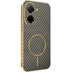 Phonesta Luxury Carbon Fiber Back Cover hoesje met MagSafe voor Xiaomi Redmi A5 171.7mm - Bruin
