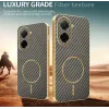 Phonesta Luxury Carbon Fiber Back Cover hoesje met MagSafe voor Xiaomi Redmi A5 171.7mm - Bruin 3