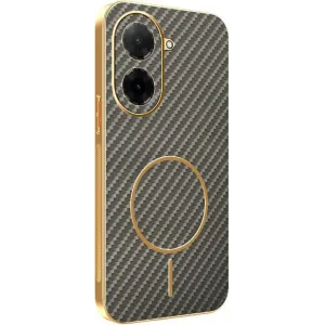 Phonesta Luxury Carbon Fiber Back Cover hoesje met MagSafe voor Xiaomi Redmi A5 173.4mm - Bruin