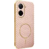 Phonesta Luxury Carbon Fiber Back Cover hoesje met MagSafe voor Xiaomi Redmi A5 173.4mm - Roze 0