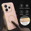 Phonesta Luxury Carbon Fiber Back Cover hoesje met MagSafe voor Xiaomi Redmi Note 14 4G 164.8mm - Roze 6