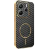 Phonesta Luxury Carbon Fiber Back Cover hoesje met MagSafe voor Xiaomi Redmi Note 14 4G 164.8mm - Zwart 0