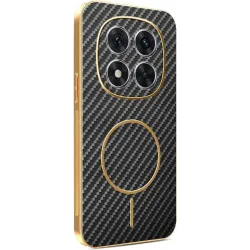 Phonesta Luxury Carbon Fiber Back Cover hoesje met MagSafe voor Xiaomi Redmi Note 14 Pro 4G - Zwart