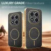 Phonesta Luxury Carbon Fiber Back Cover hoesje met MagSafe voor Xiaomi Redmi Note 14 Pro 4G - Zwart 4