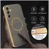 Phonesta Luxury Carbon Fiber Back Cover hoesje met MagSafe voor Samsung Galaxy A16 - Bruin 5