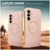 Phonesta Luxury Carbon Fiber Back Cover hoesje met MagSafe voor Samsung Galaxy A36 - Roze 3
