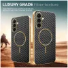 Phonesta Luxury Carbon Fiber Back Cover hoesje met MagSafe voor Samsung Galaxy A36 - Zwart 3