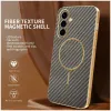 Phonesta Luxury Carbon Fiber Back Cover hoesje met MagSafe voor Samsung Galaxy A56 - Bruin 1