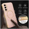 Phonesta Luxury Carbon Fiber Back Cover hoesje met MagSafe voor Samsung Galaxy A56 - Roze 5