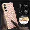 Phonesta Luxury Carbon Fiber Back Cover hoesje met MagSafe voor Samsung Galaxy S24 FE - Roze 5
