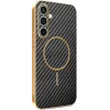 Phonesta Luxury Carbon Fiber Back Cover hoesje met MagSafe voor Samsung Galaxy S24 FE - Zwart 0