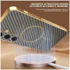 Phonesta Luxury Carbon Fiber Back Cover hoesje met MagSafe voor Samsung Galaxy S25 Plus/S24 Plus - Bruin 4